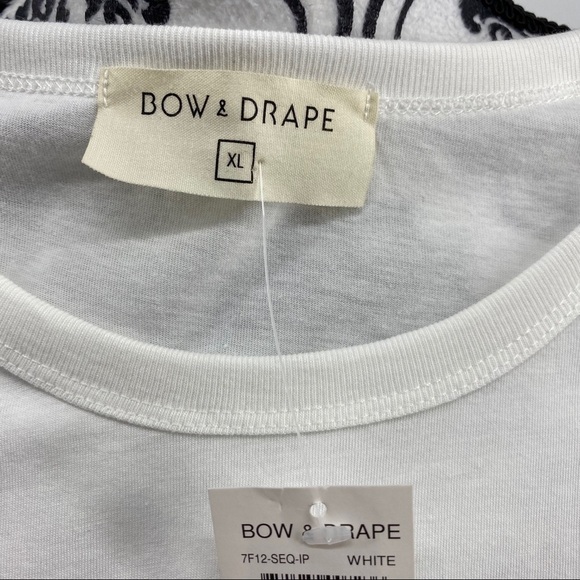 Bow & Drape Womens Blood Sweat Sequins Slogan Tee - Picture 13 of 15